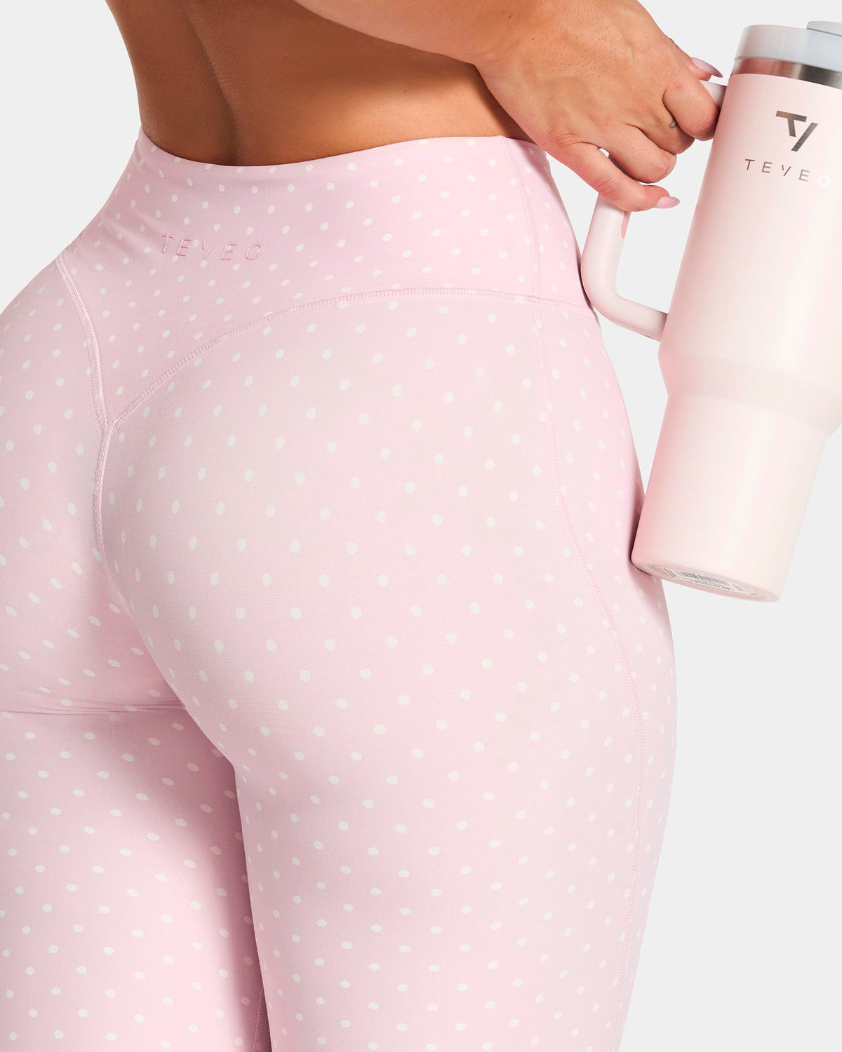 Allrounder Flared Leggings – Regular ‘Light Pink Polka Dot’