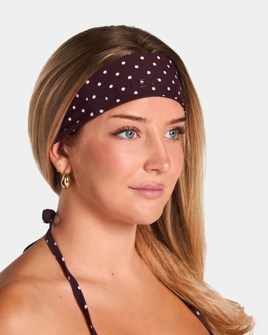 Allrounder Headband ‘Merlot Polka Dot’