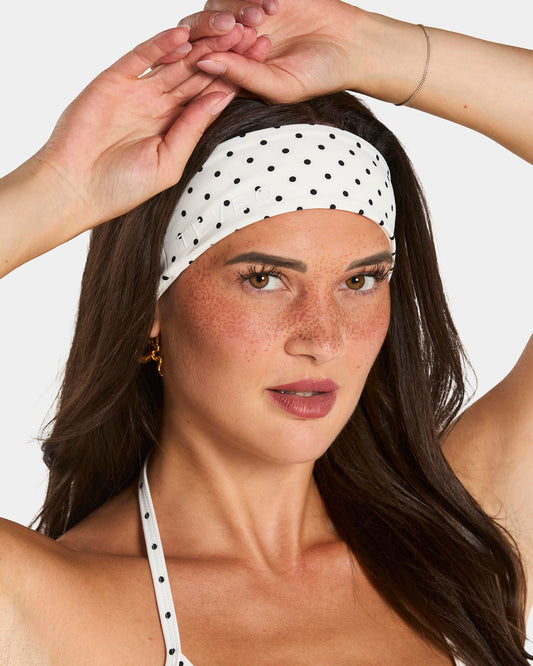 Allrounder Headband ‘White Polka Dot’