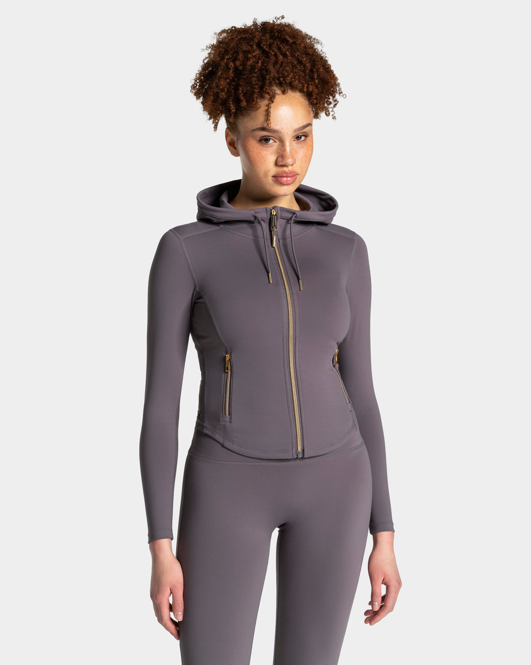 Chaqueta con capucha Allrounder Shaping Hooded Zip «grafito - dorado»