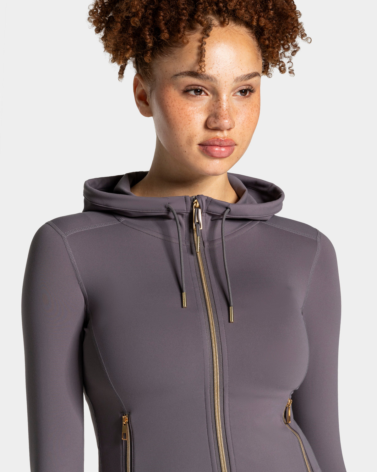 Allrounder Shaping Hooded Zip Jacket ‘Graphite - Gold’