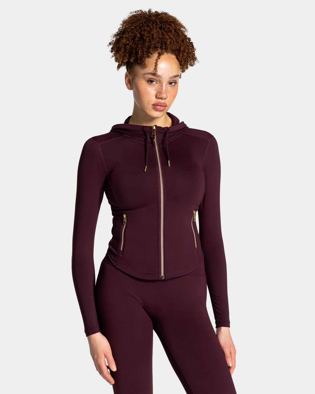 Chaqueta con capucha Allrounder Shaping Hooded Zip «merlot - dorado»
