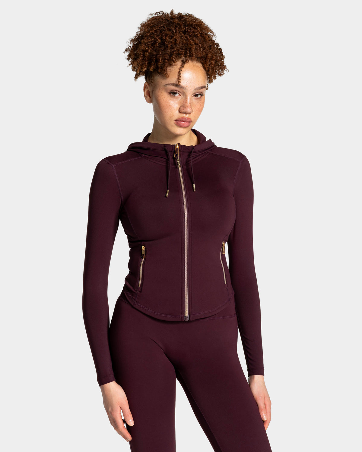 Allrounder Shaping Hooded Zip Jacket ‘Merlot - Gold’
