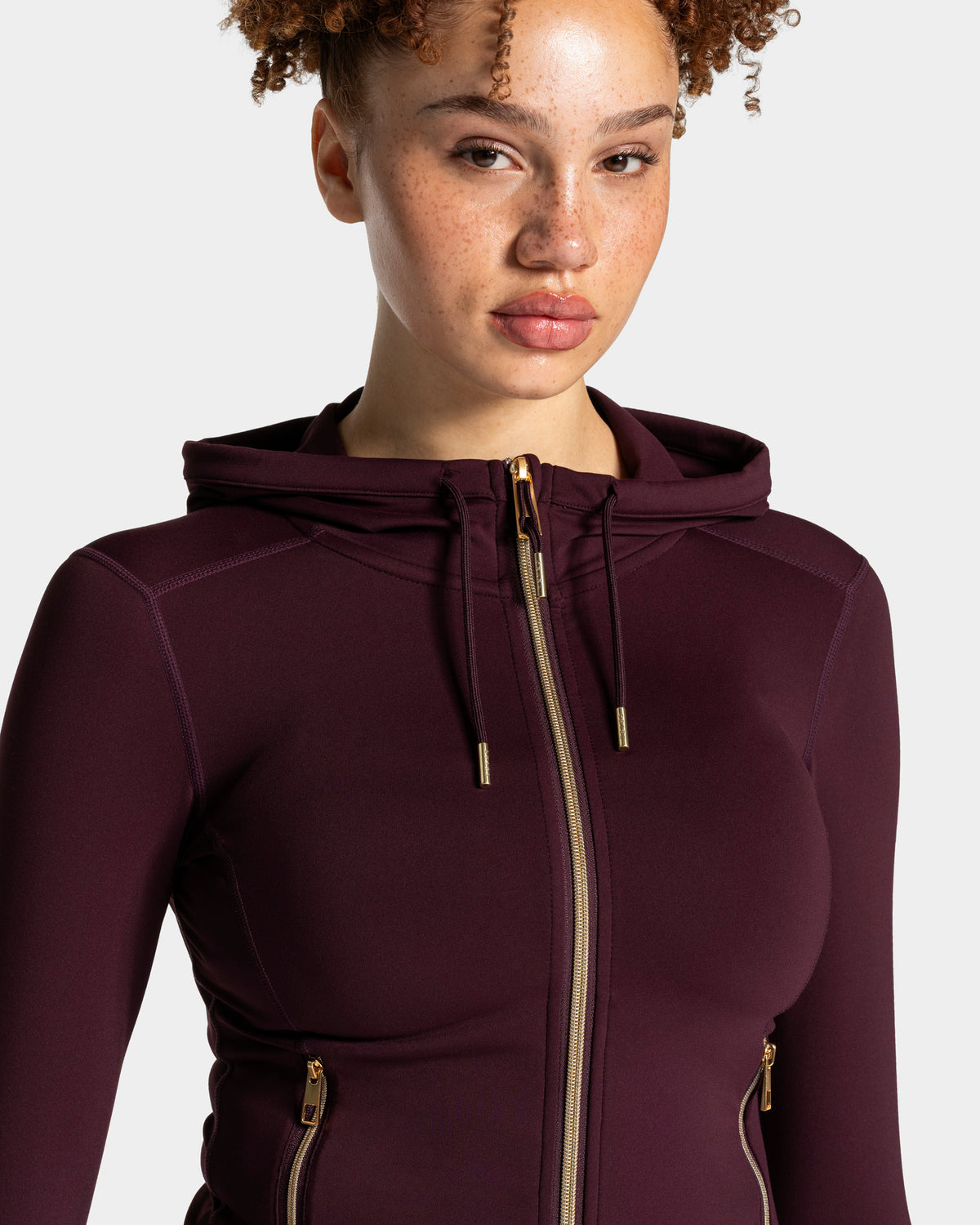 Allrounder Shaping Hooded Zip Jacket ‘Merlot - Gold’