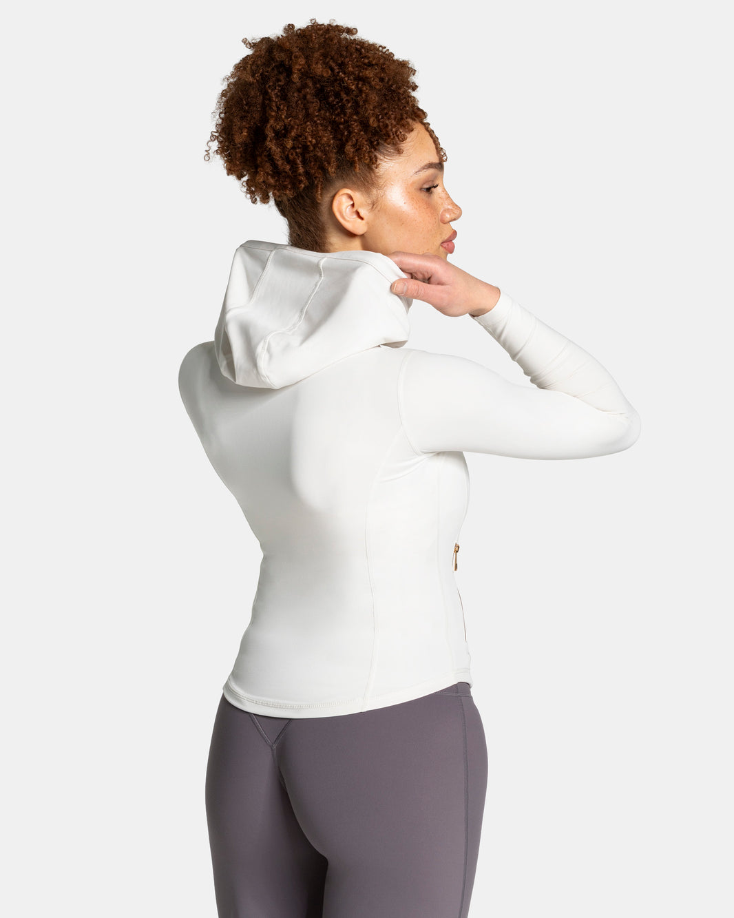 Chaqueta con capucha Allrounder Shaping Hooded Zip «blanco roto - dorado»