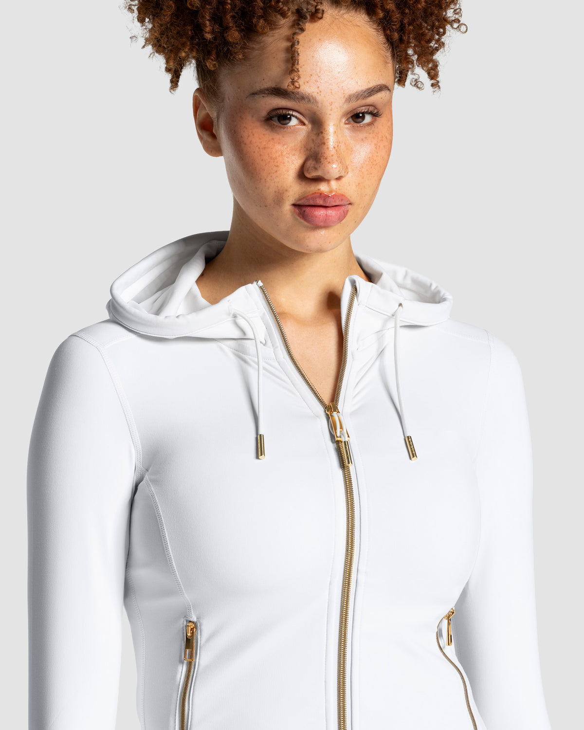 Allrounder Shaping Hooded Zip Jacket ‘White - Gold’