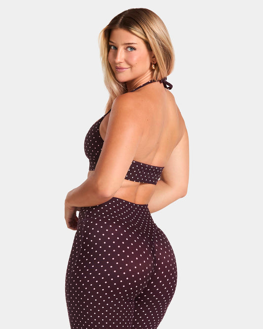 Allrounder Halterneck Bra ‘Merlot Polka Dot’
