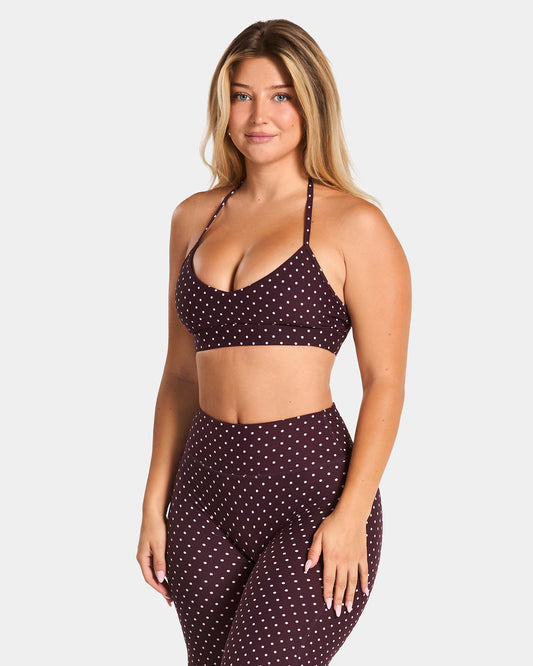 Allrounder Halterneck Bra ‘Merlot Polka Dot’