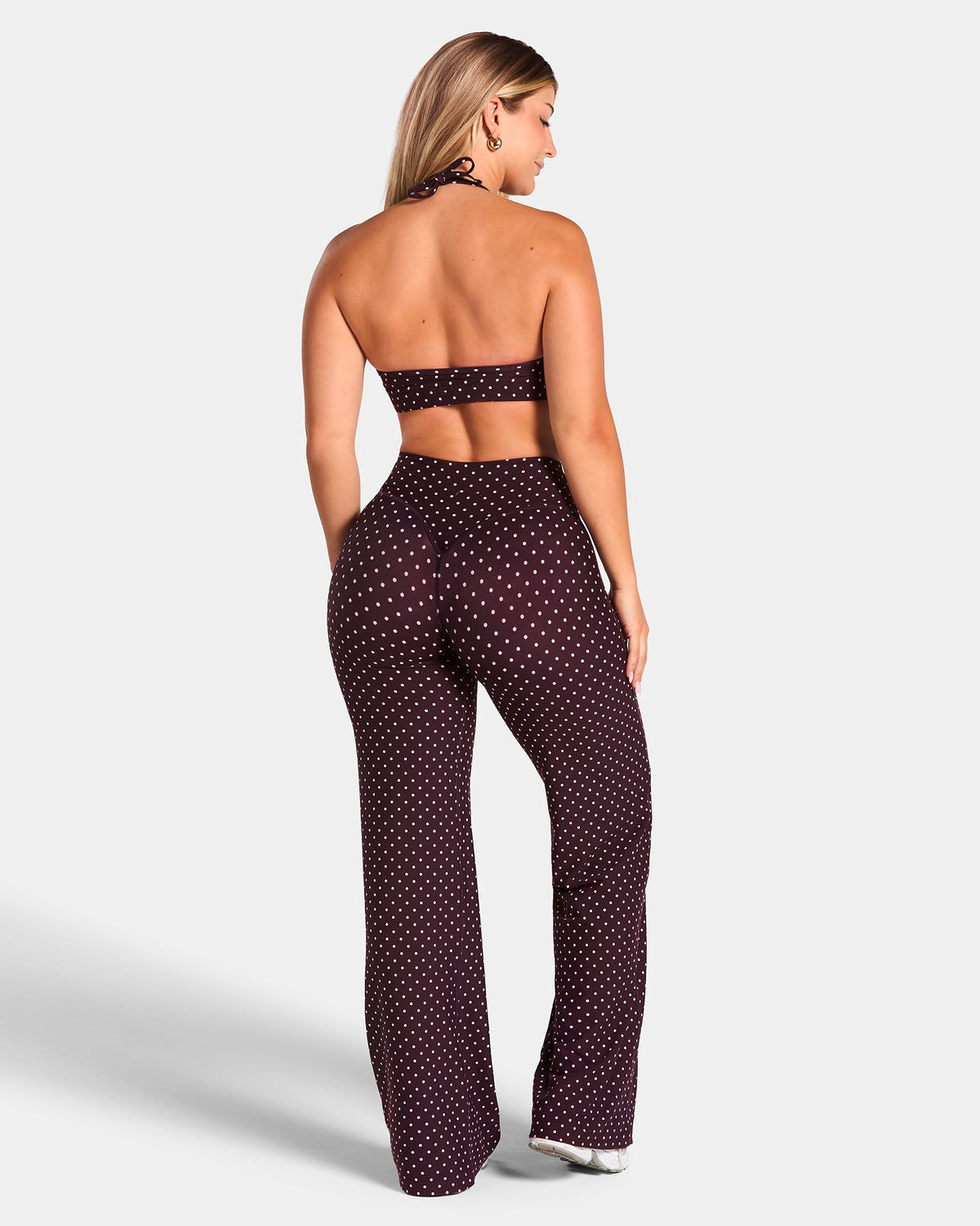 Reggiseno Neckholder Allrounder "Pois fondo Merlot"