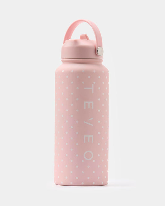 Water Bottle ‘Light Pink Polka Dot’