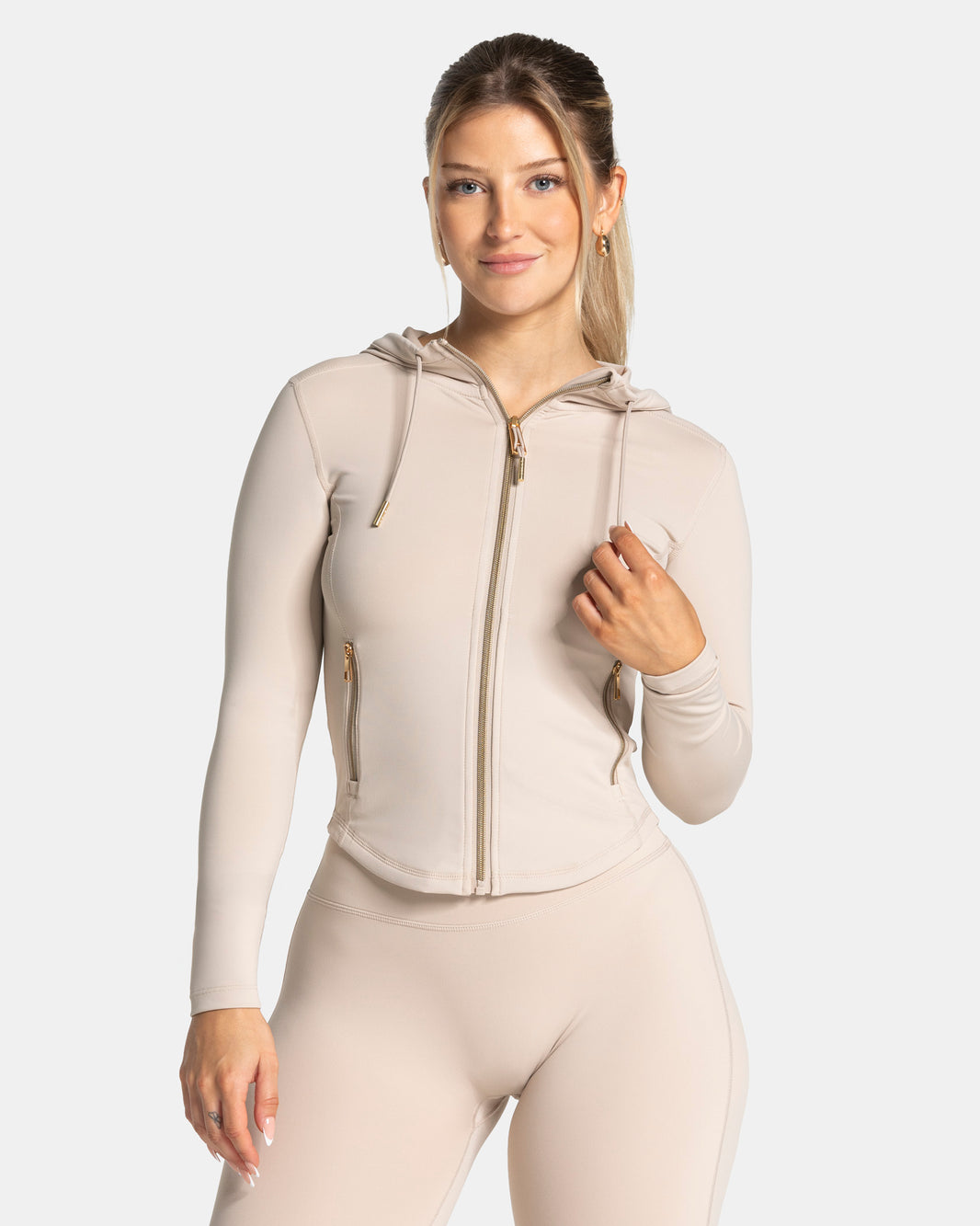 Chaqueta con capucha Allrounder Shaping Hooded Zip «crema - dorado»