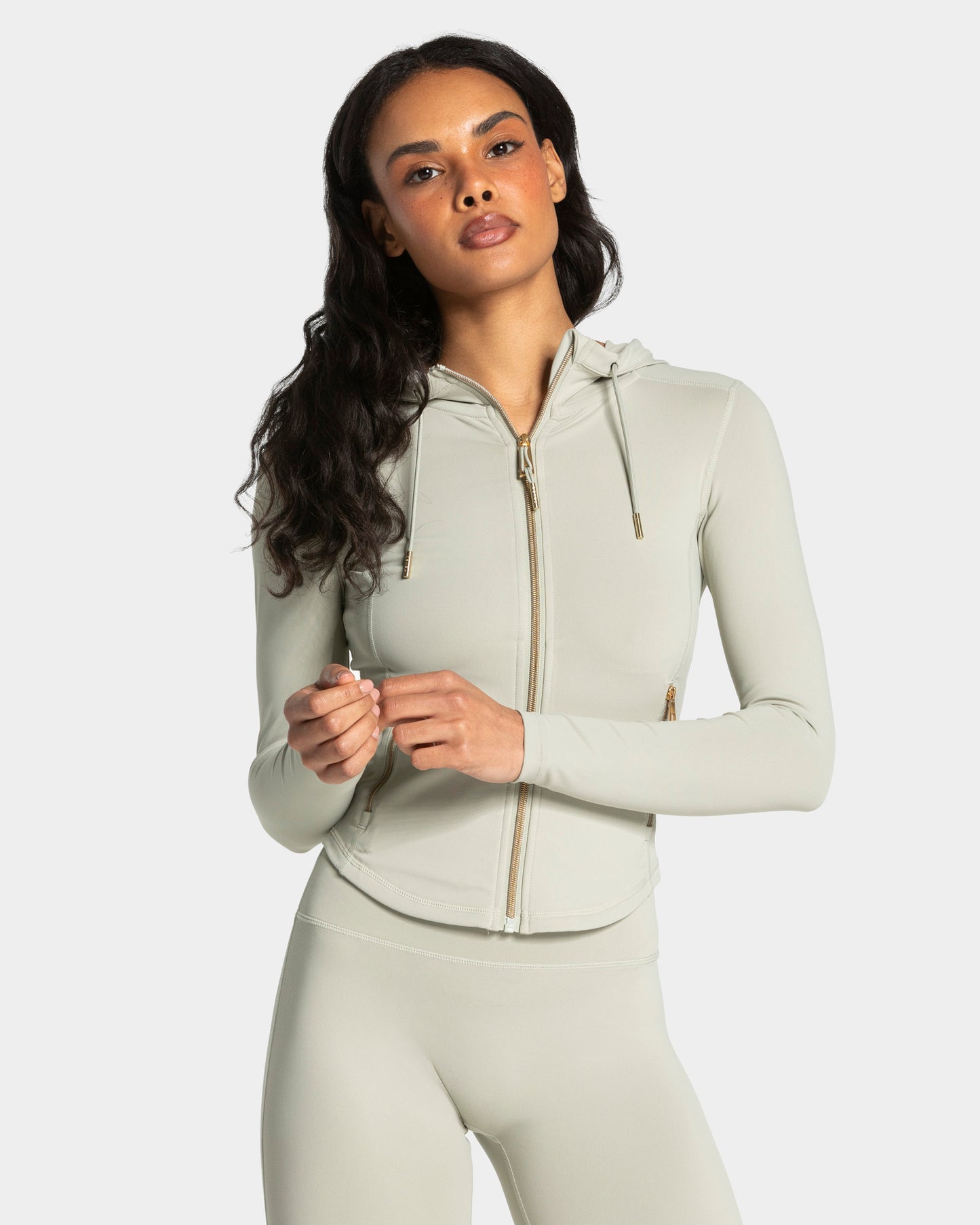 Allrounder Shaping Hooded Zip Jacket ‘Pistachio - Gold’