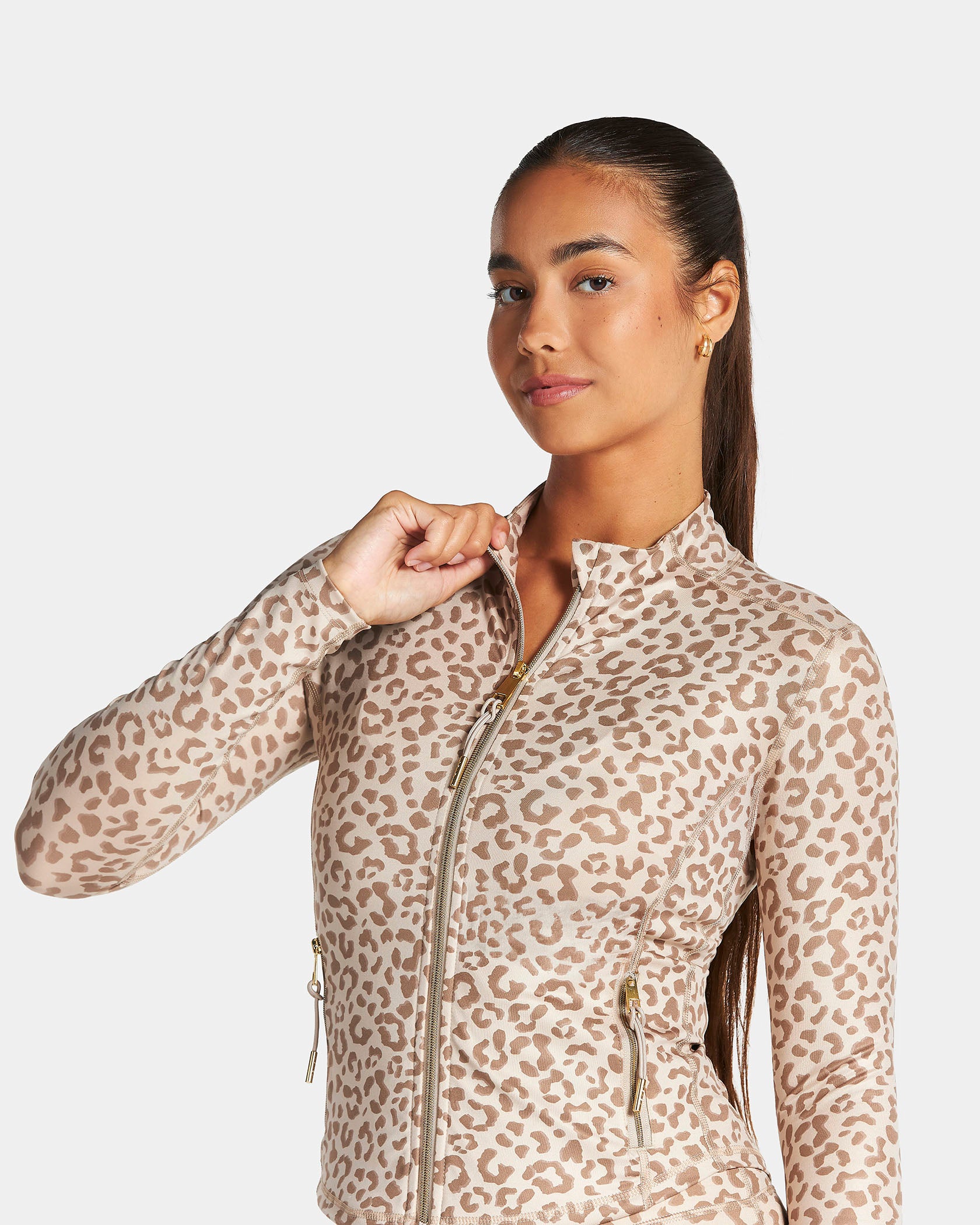 Allrounder Shaping Zip Jacket 'Dune Leopard'