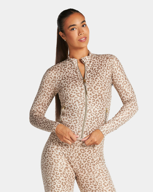Allrounder Shaping Zip Jacket ‘Dune Leopard’