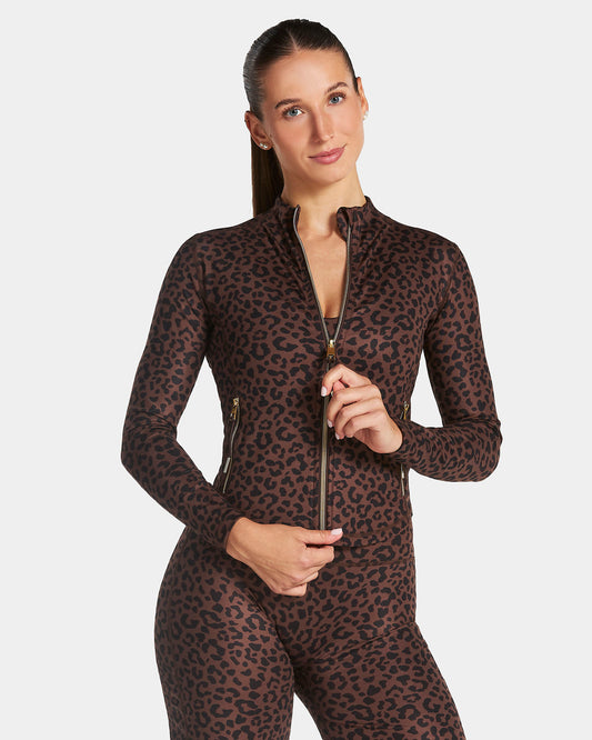 Allrounder Shaping Zip Jacket ‘Leopard walnut’