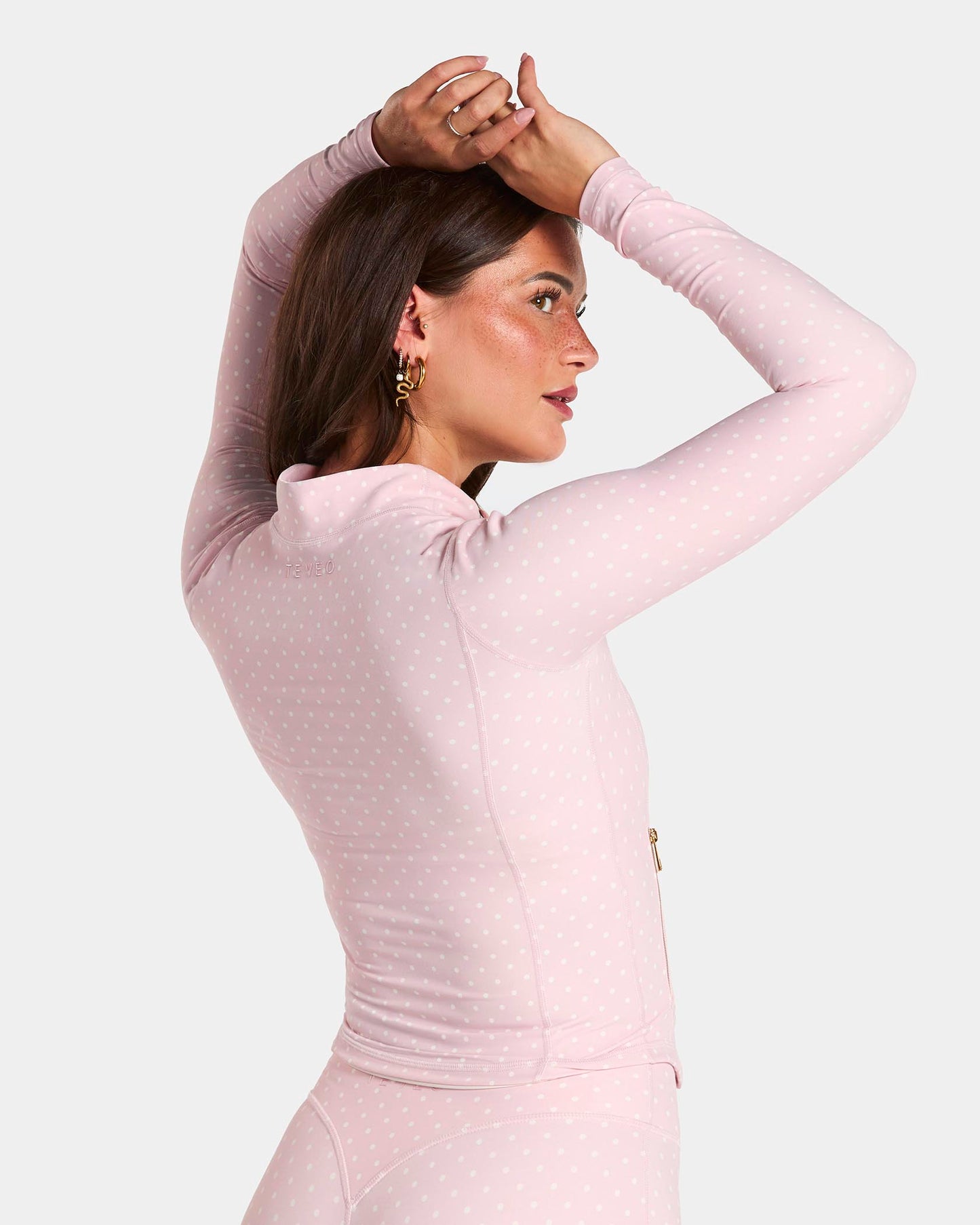 Allrounder Shaping Zip Jacket ‘Light Pink Polka Dot’