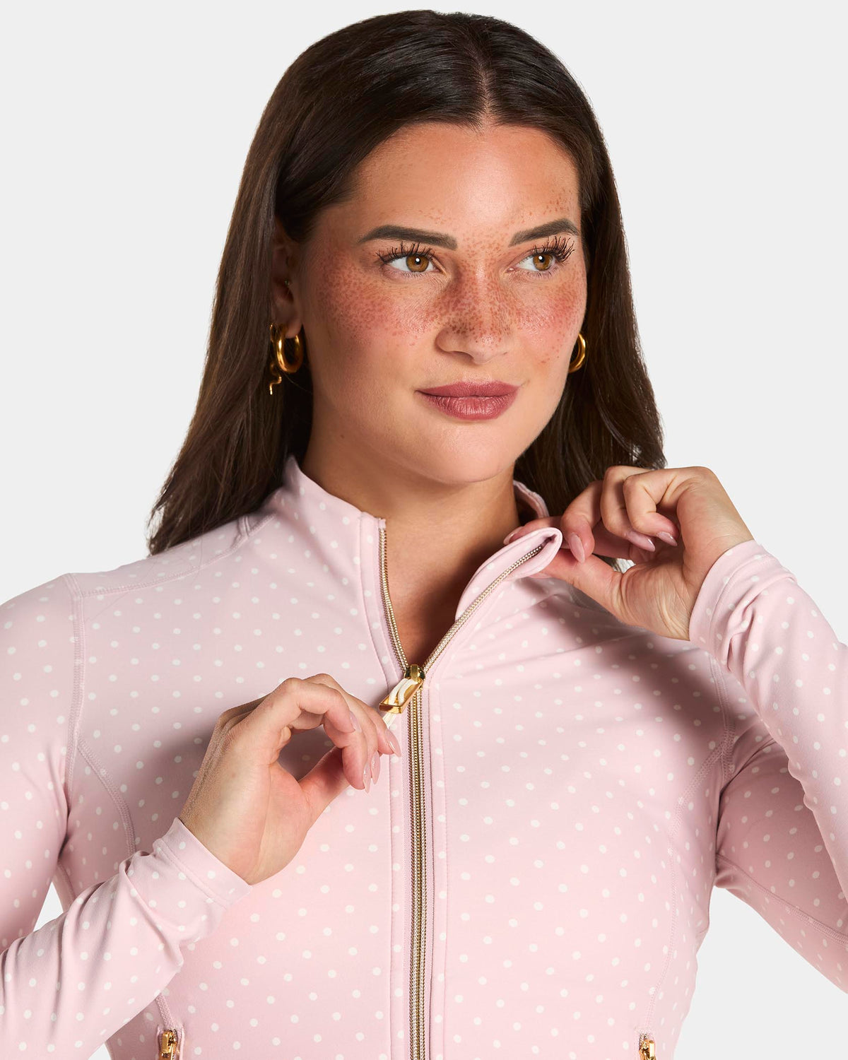 Allrounder Shaping Zip Jacket ‘Light Pink Polka Dot’