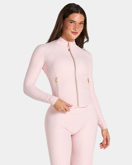 Allrounder Shaping Zip Jacket ‘Light Pink Polka Dot’
