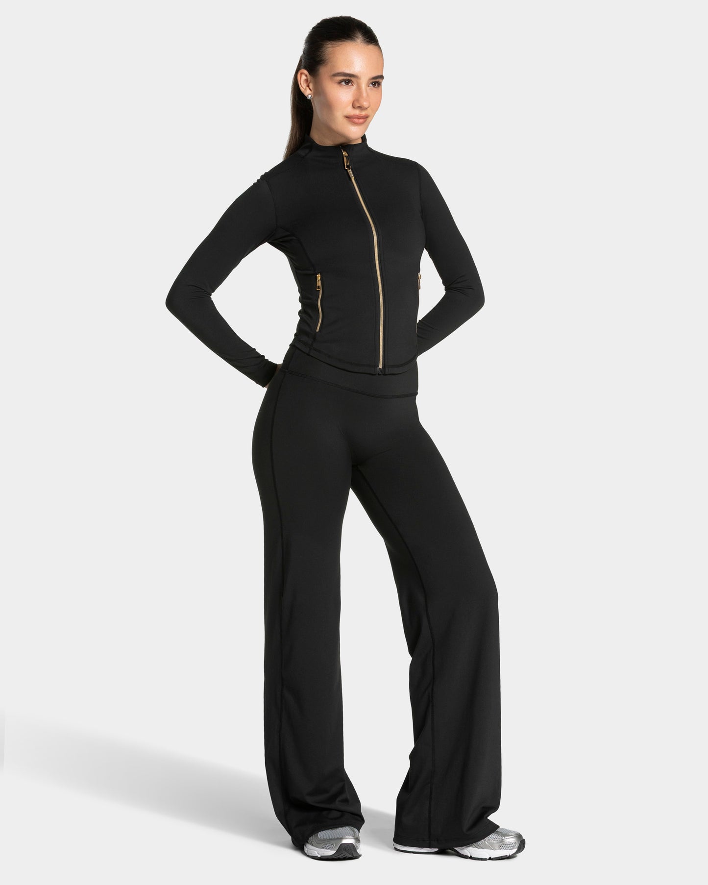 Allrounder Shaping Zip Jacke "Schwarz - Gold"