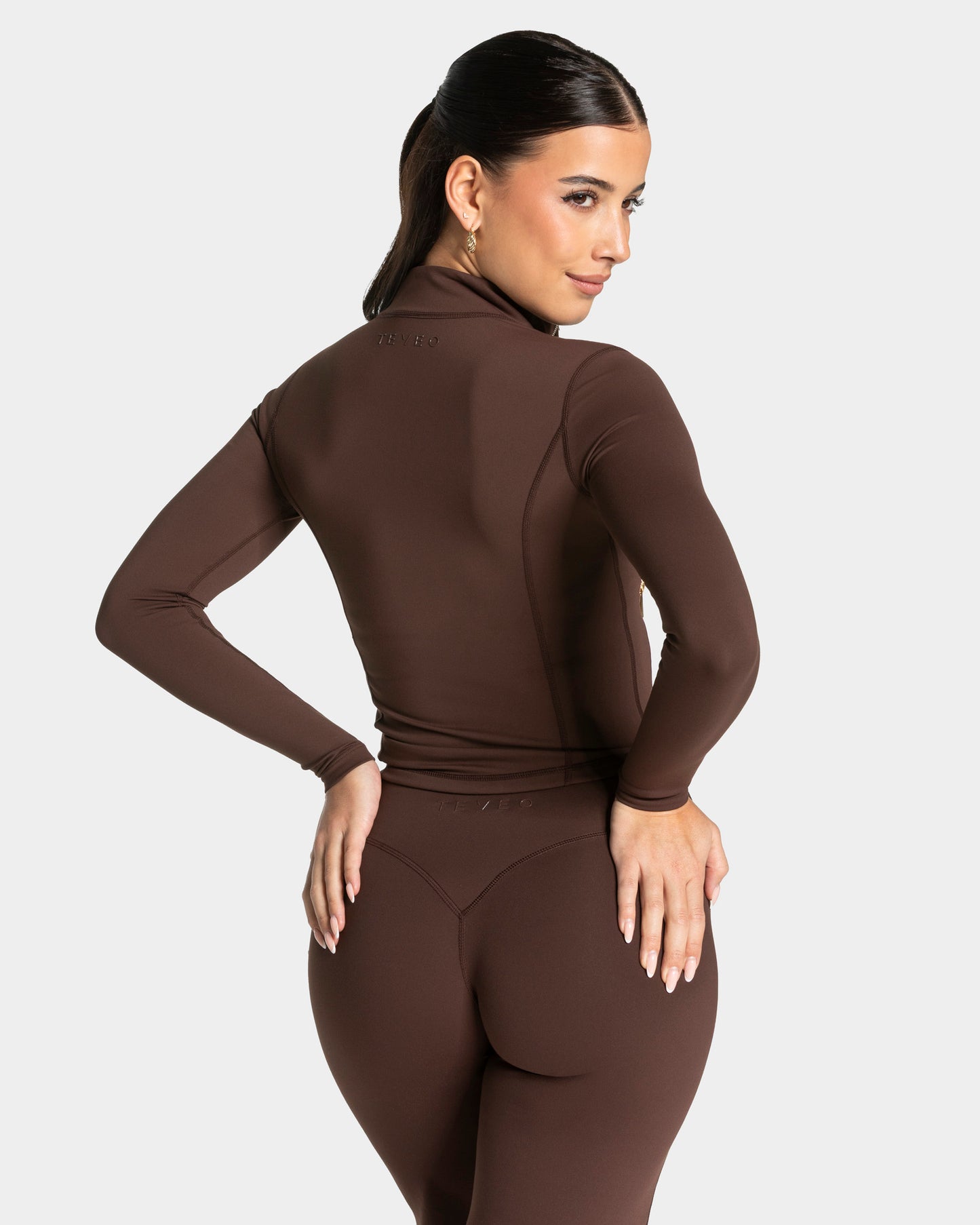 Giacca con zip Shaping Allrounder "Espresso - Gold"