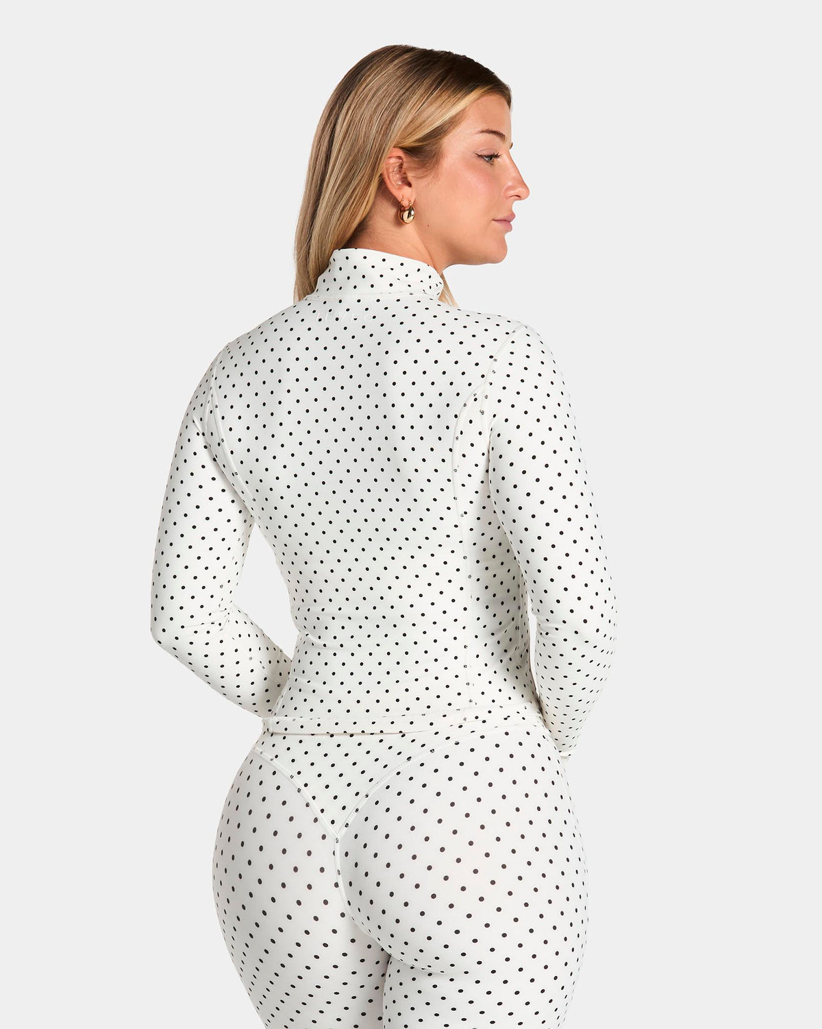 Giacca con zip Shaping Allrounder "Pois su fondo bianco"