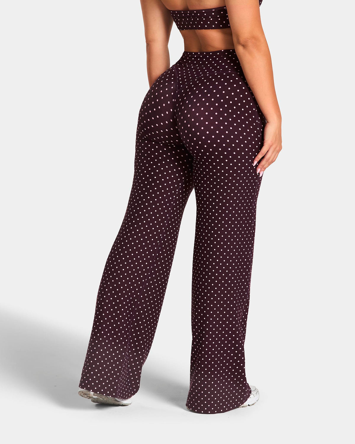 Pantaloni Straight Leg Allrounder Tall "Pois fondo Merlot"