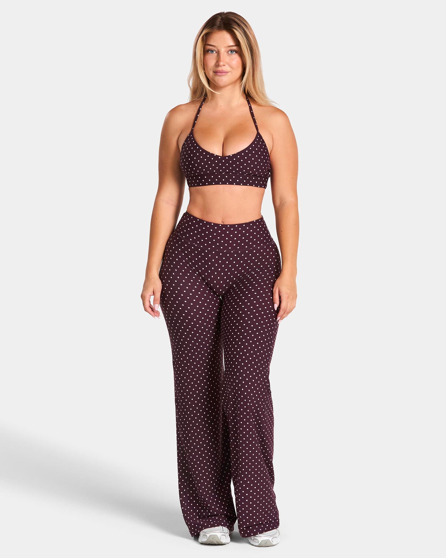 Allrounder Straight Leg Pants – Tall ‘Merlot Polka Dot’