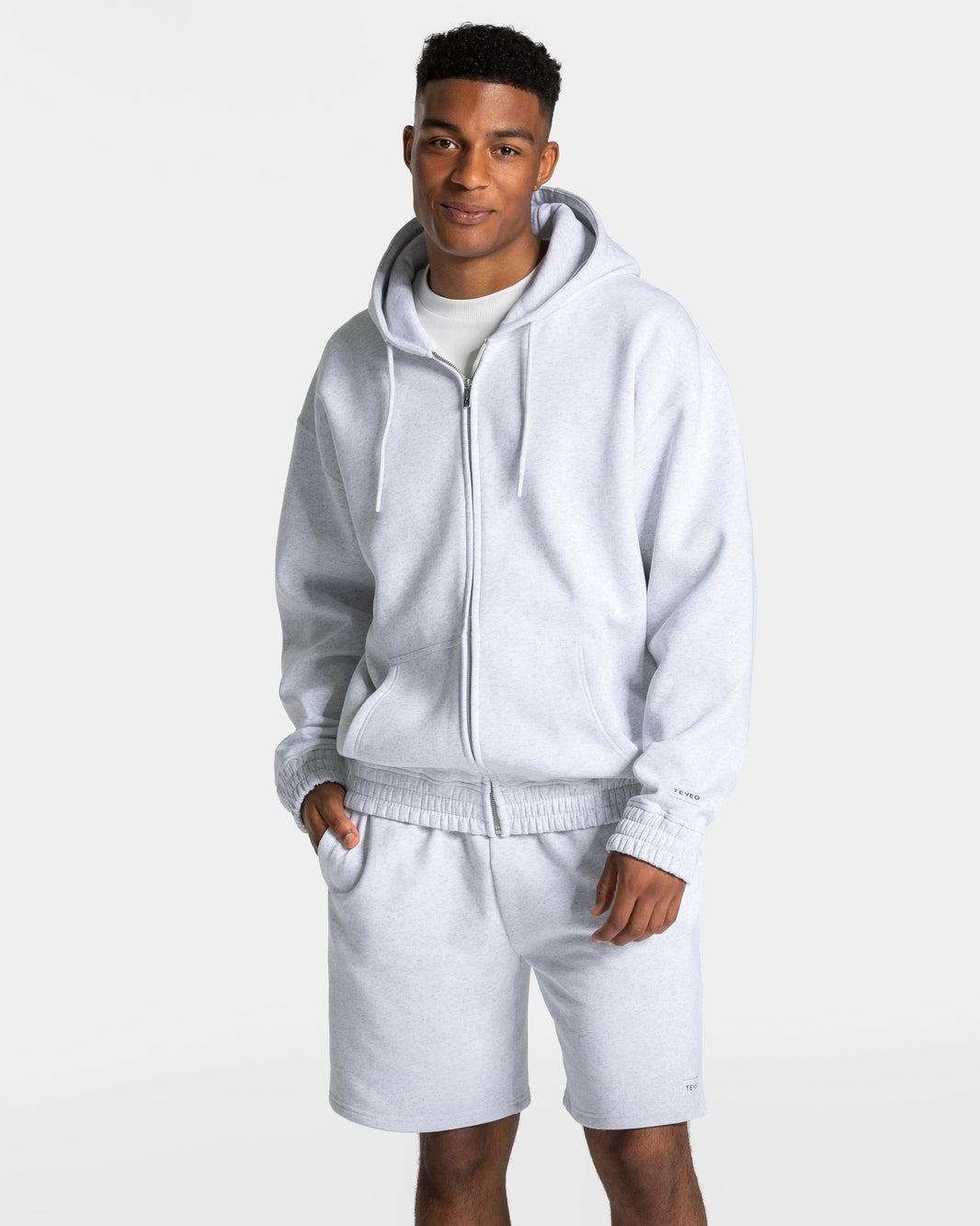 Anniversary Oversized Zip Jacket “Light Grey”