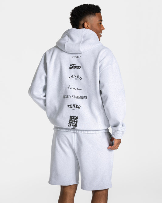 Anniversary Oversized Zip Jacket “Light Grey”