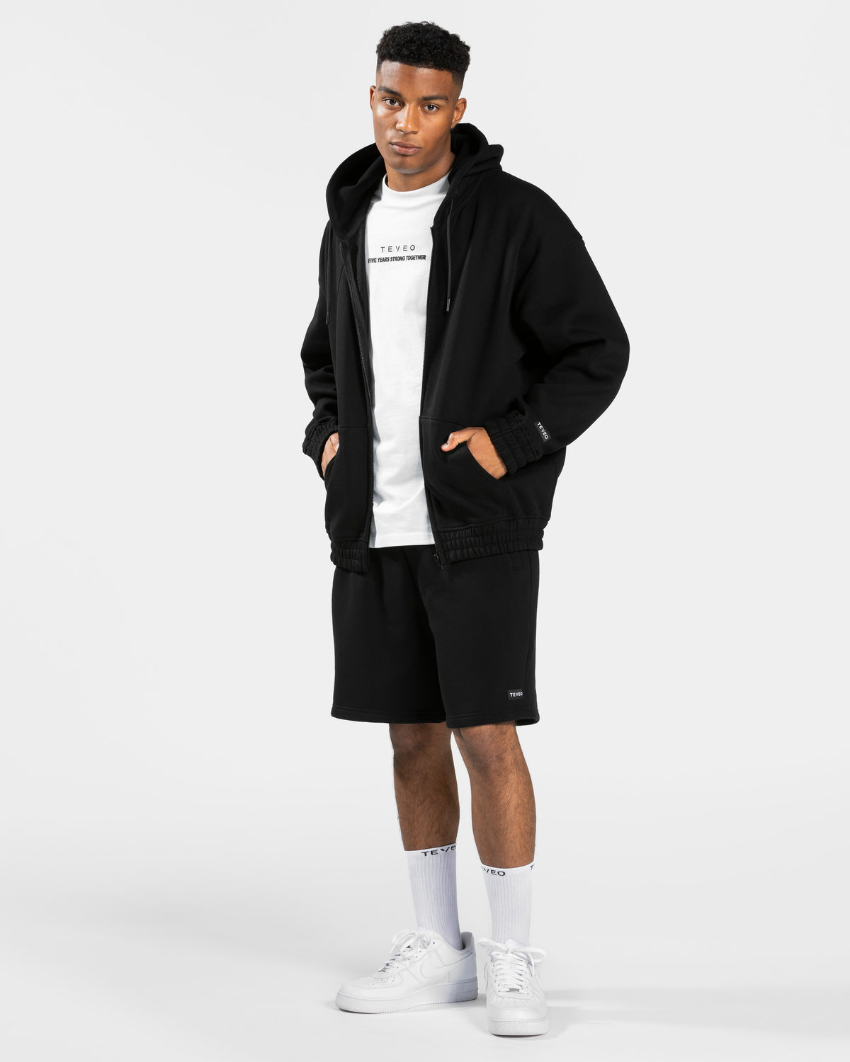 Anniversary Oversized Zip Jacket “Black”