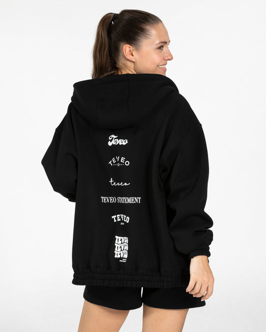 Anniversary Oversized Zip Jacket “Black”