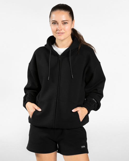 Anniversary Oversized Zip Jacket “Black”
