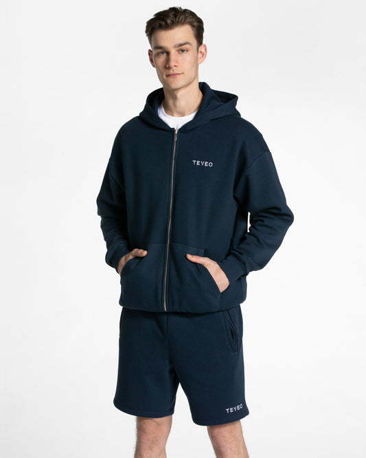 Arrival Oversized Zip Hoodie ‘Dark Blue’