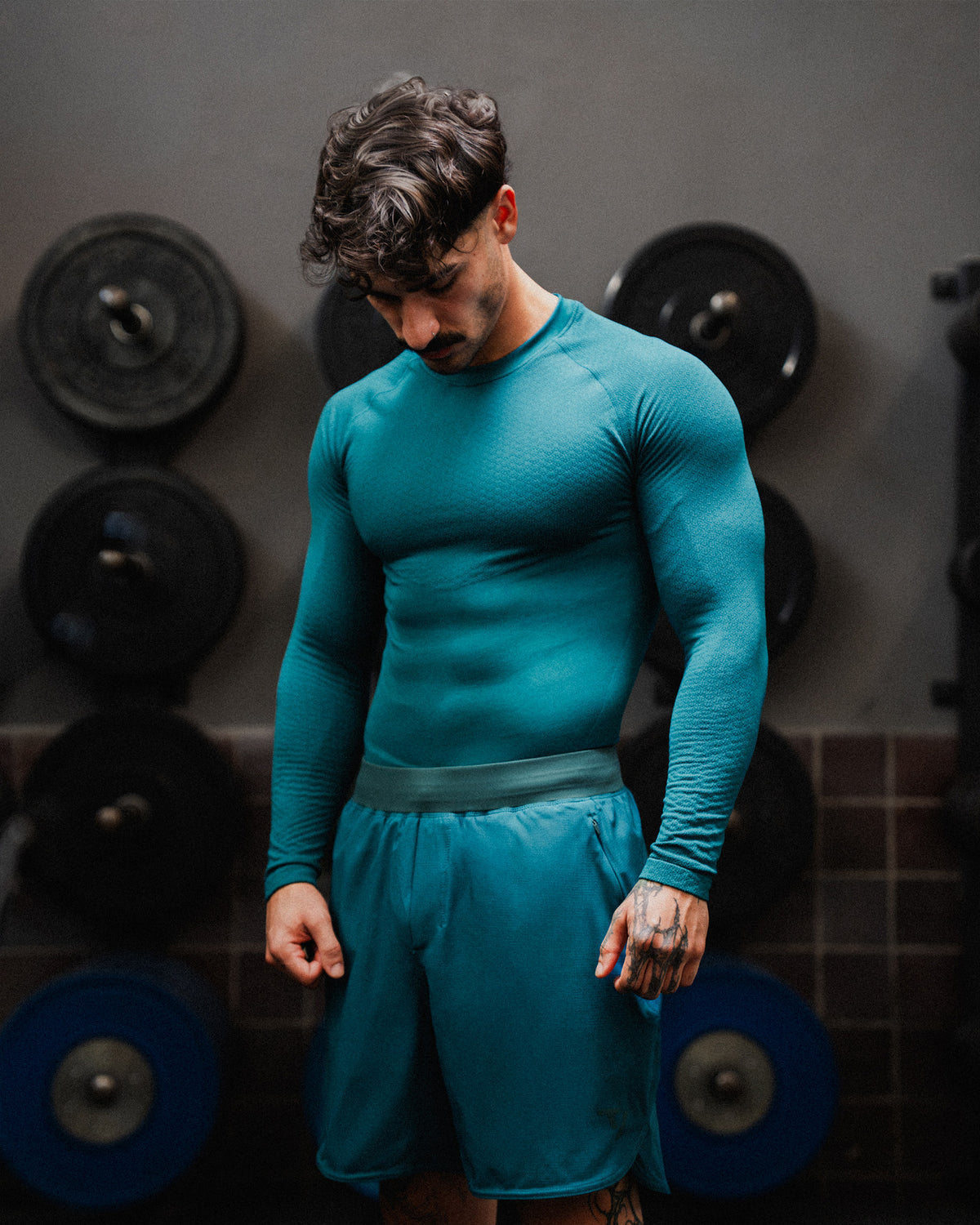 Training Fitted Longsleeve "Teal"