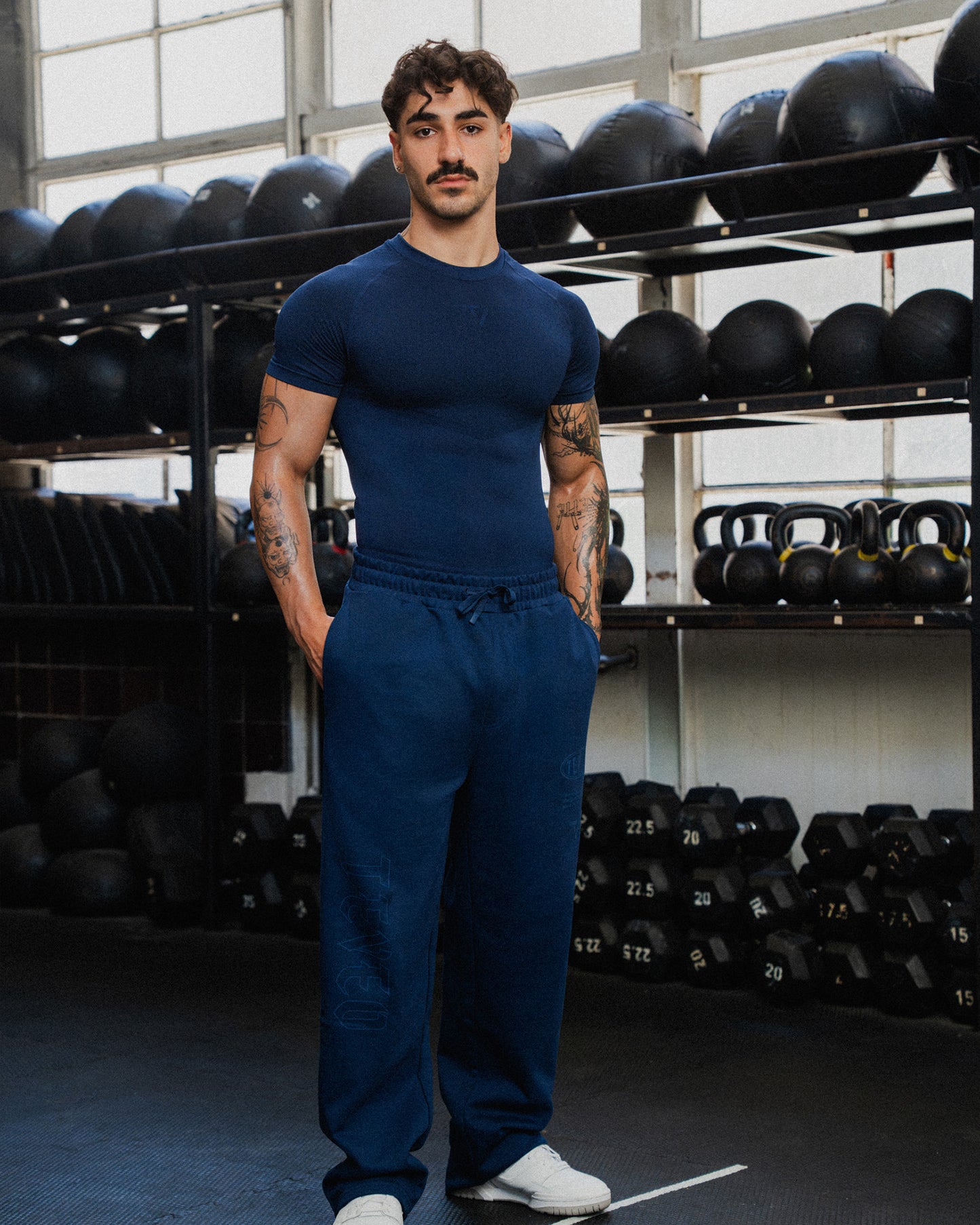 Pantalon de jogging Straight Leg Training « Bleu foncé »