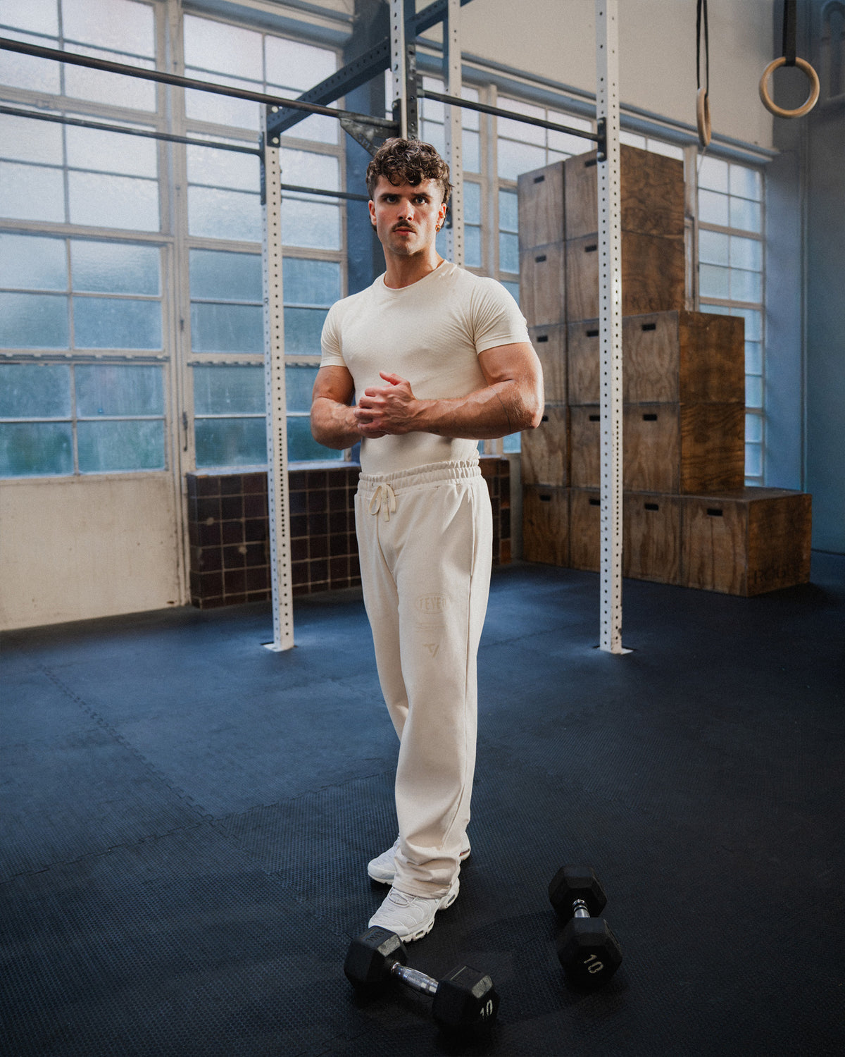 Training Straight Leg Joggers ‘Cream’
