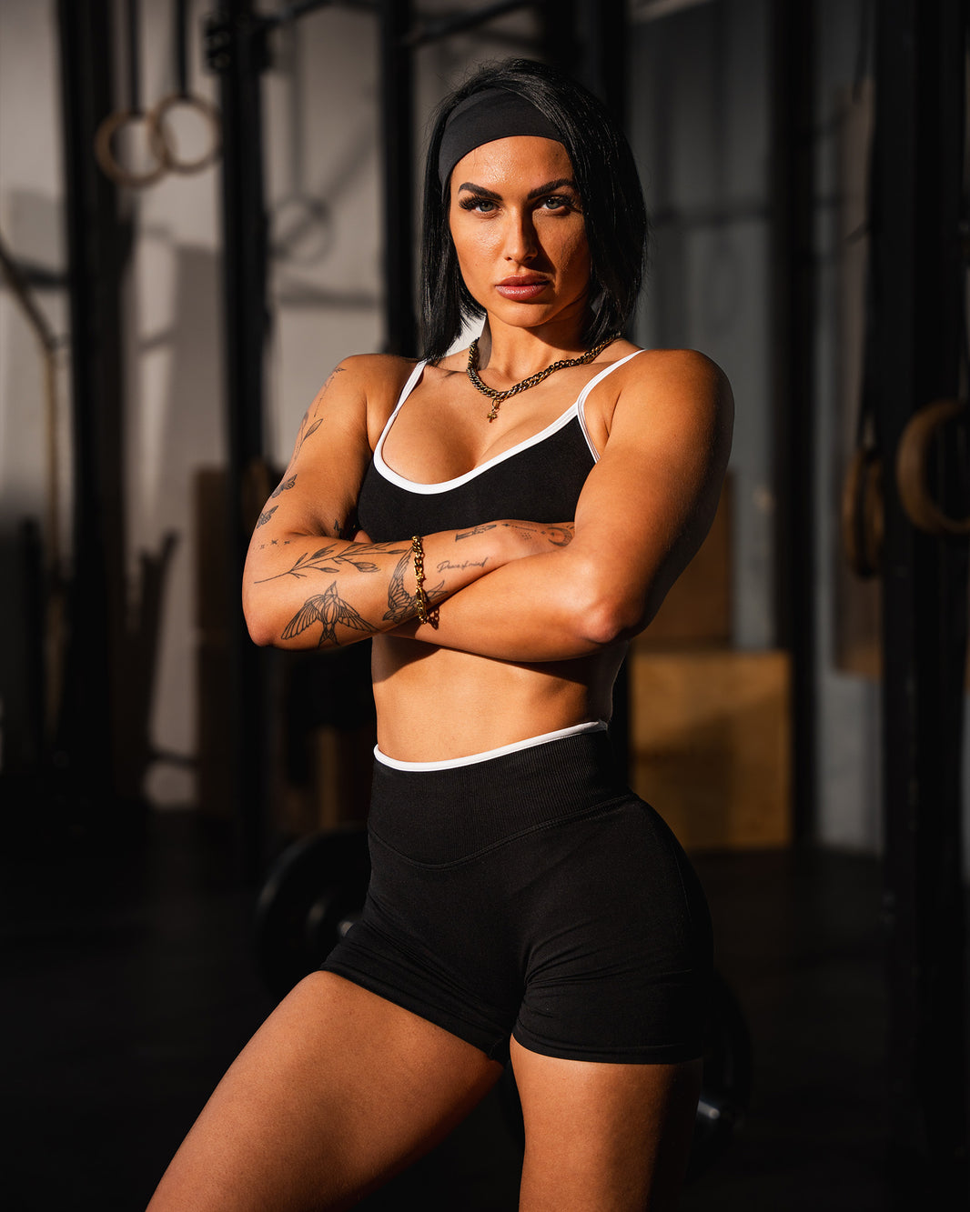 Shorts Sculpt Scrunch Contrastline "Nero"