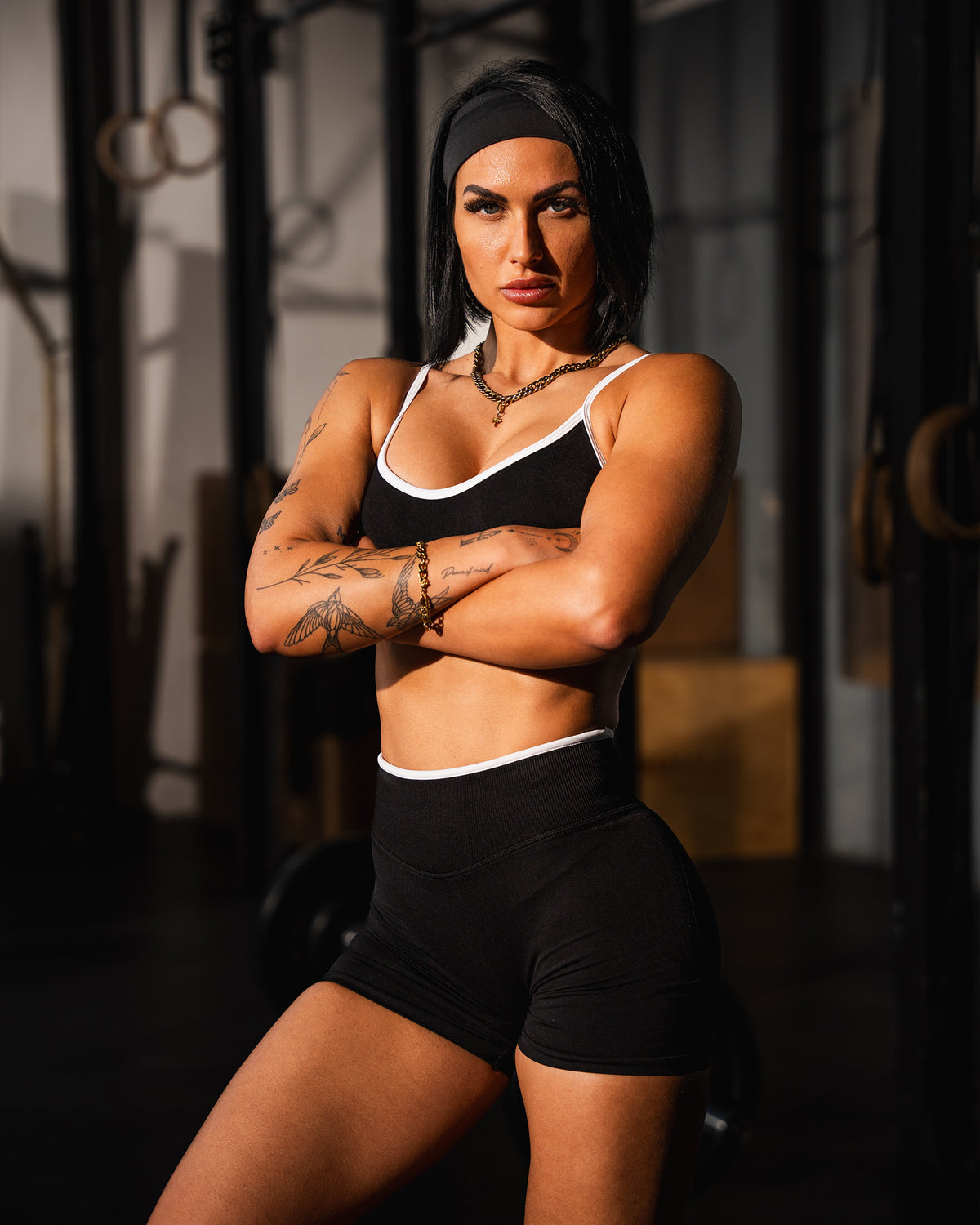 Contrastline Sculpt Scrunch Shorts ‘Black’