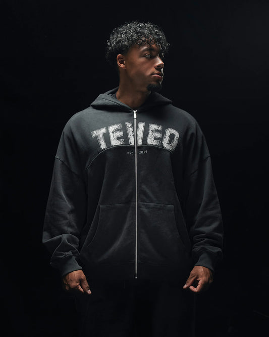 Legacy Lifting Oversized Zip Hoodie "Acid Schwarz"