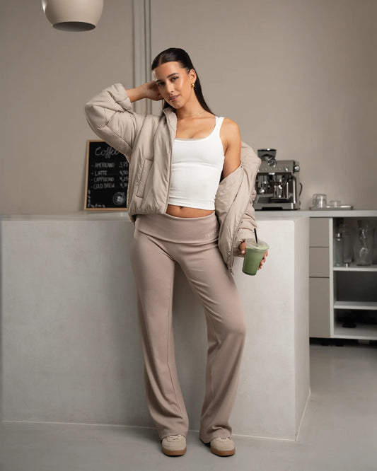 Soft Crop Bomber Jacket ‘Cappuccino’