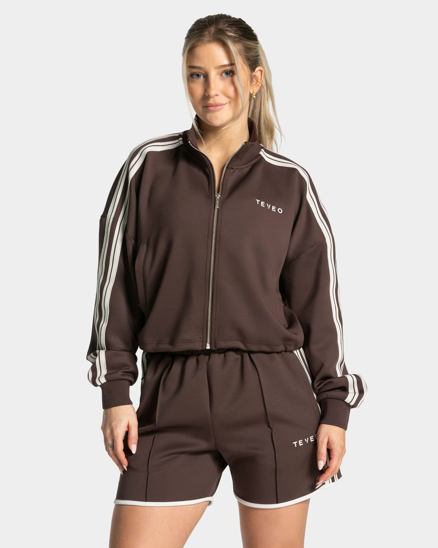 Club Cropped Zip Jacket ‘Espresso’