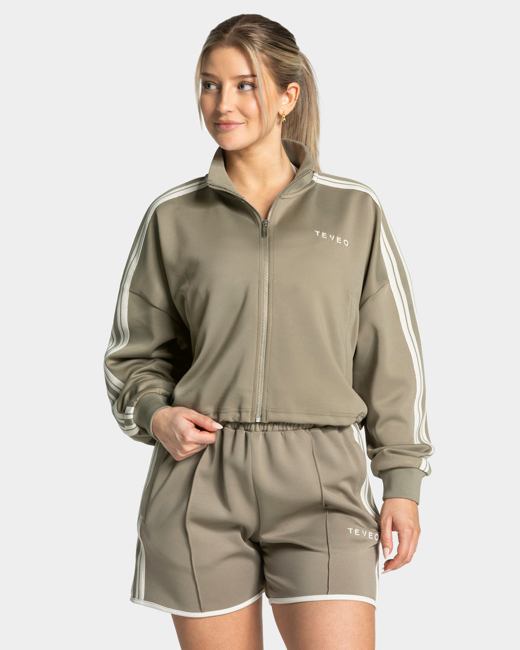 Chaqueta con cremallera Club Cropped «caqui»