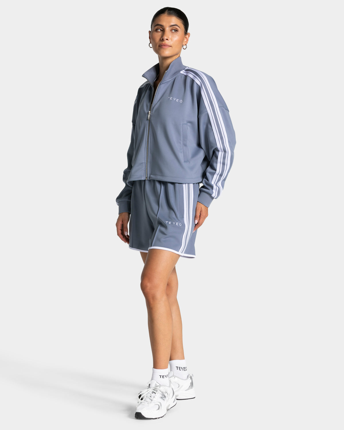 Club Cropped Zip Jacket ‘Steel Blue’