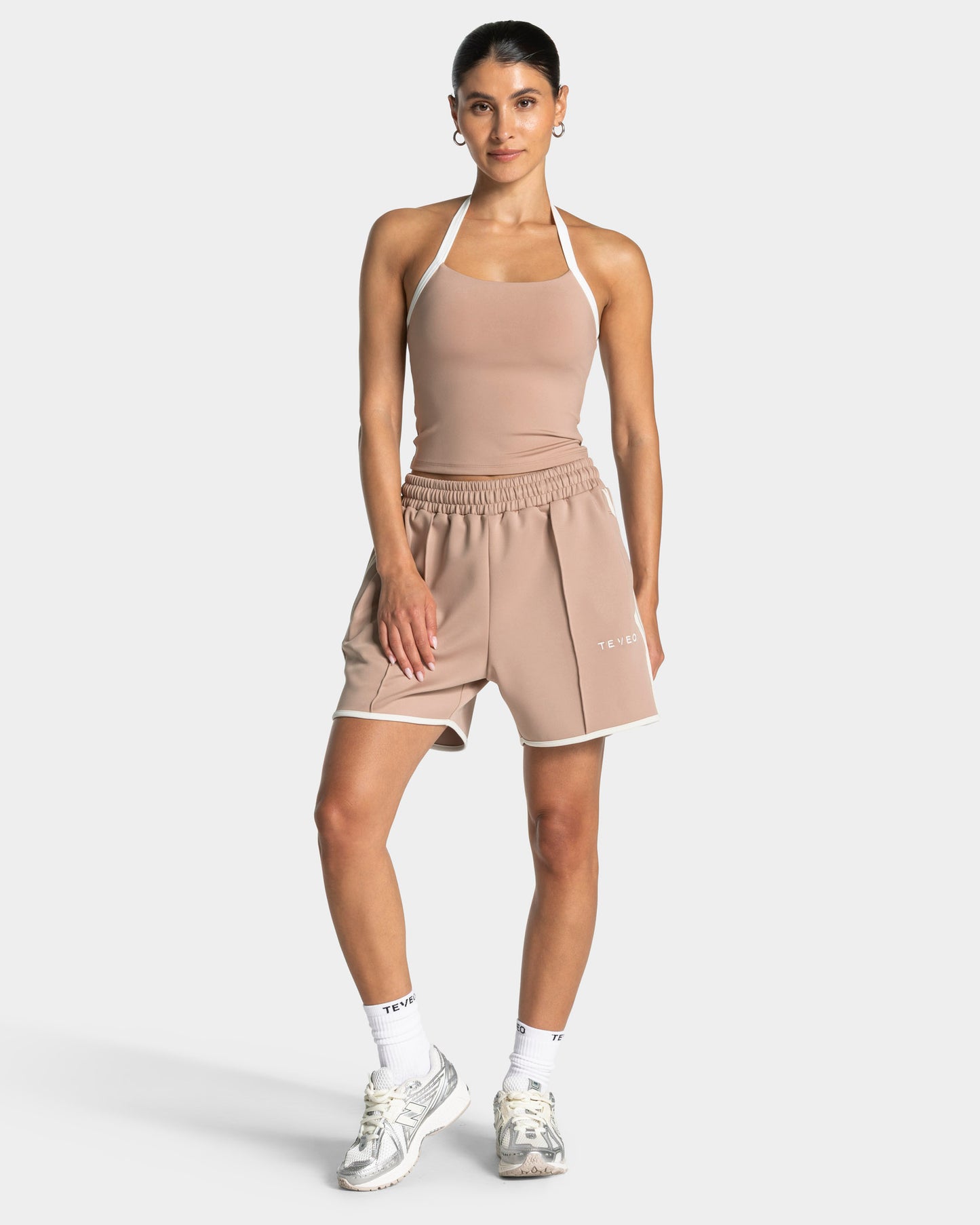 Club Halterneck Top ‘Beige’