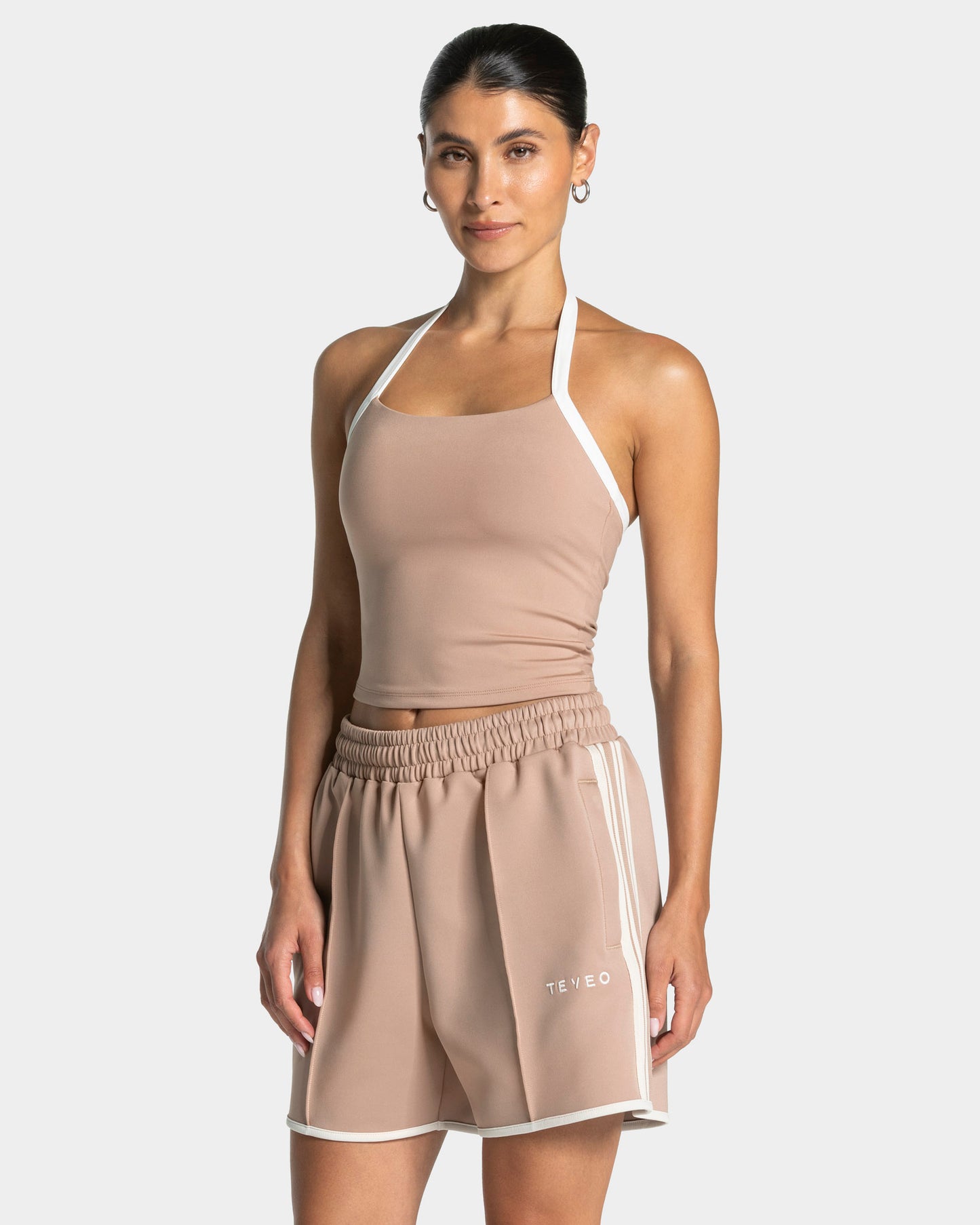 Club Halterneck Top ‘Beige’