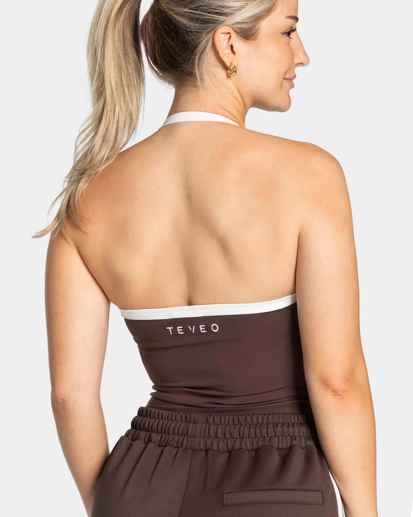 Club Halterneck Top ‘Espresso’
