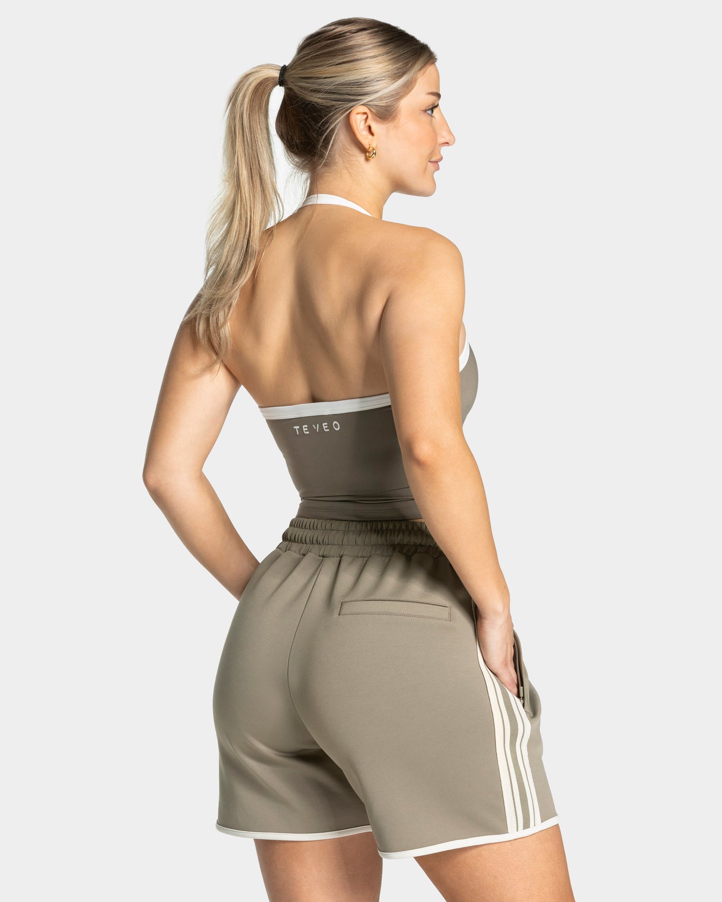 Club Halterneck Top ‘Khaki’