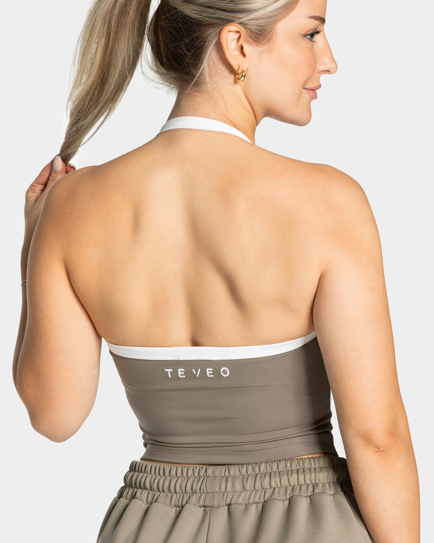 Club Halterneck Top ‘Khaki’