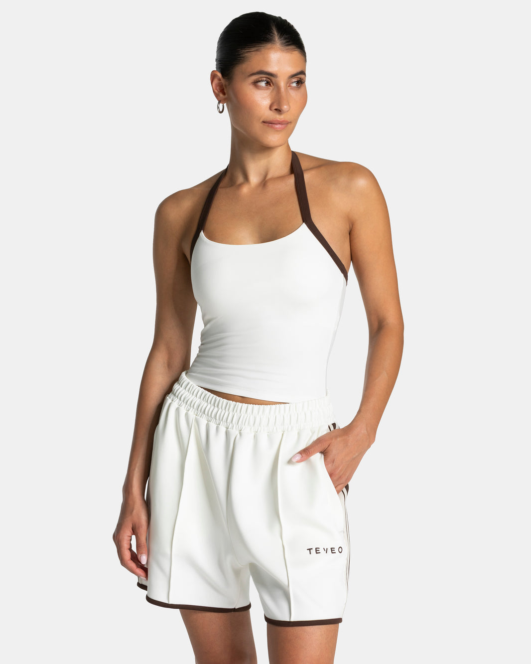 Top Club Neckholder „Off white”