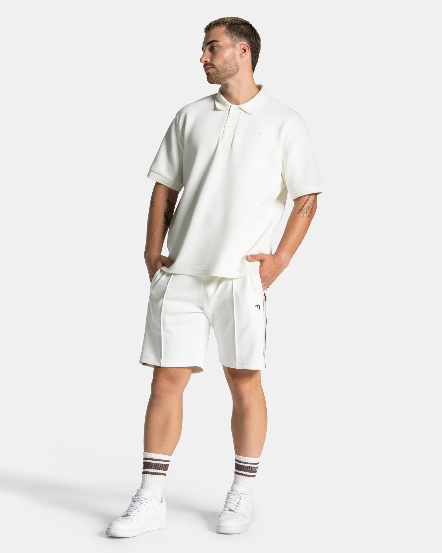 Polo oversize Club «blanco roto»